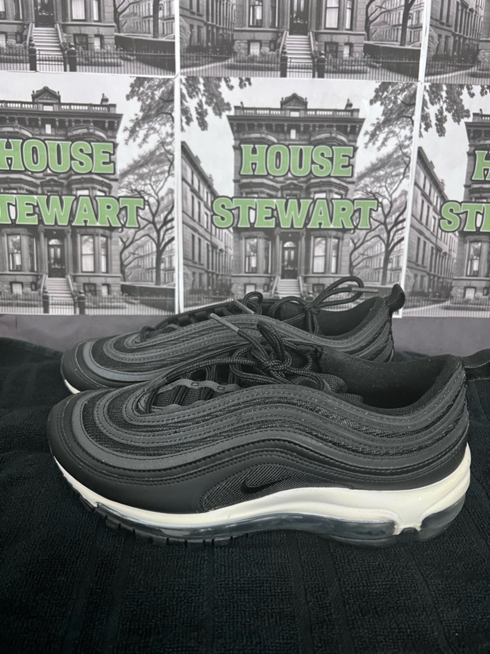 Nike Black/White Air Max 97 Low Top Sneakers